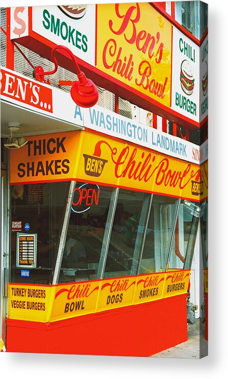 Bens Chilli Bowl Acrylic Print featuring the photograph Ben's Chili Bowl by Claude Taylor