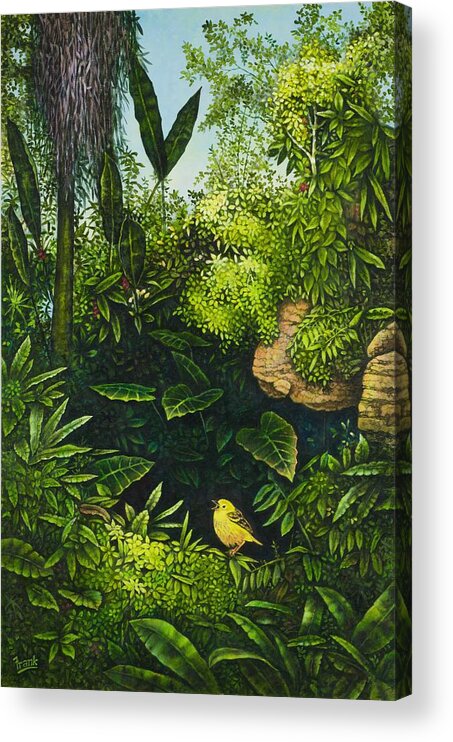 Bird Acrylic Print featuring the painting Bird in Paradise VI by Michael Frank