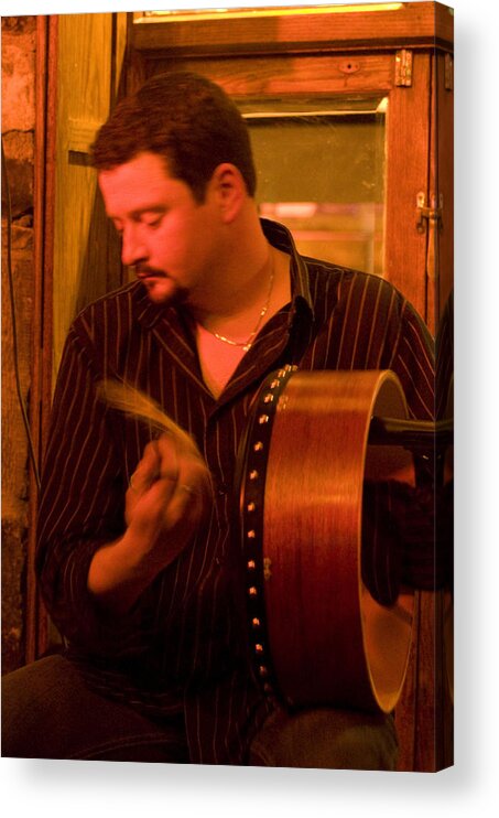 Bodhran Acrylic Print featuring the photograph Bodhran Playing by Rob Hemphill