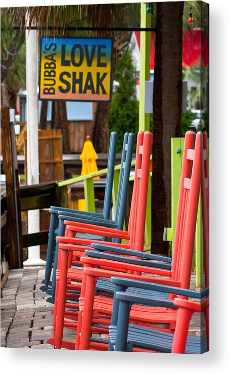 Chairs Acrylic Print featuring the photograph Bubba's Love Shack by Kelley Nelson