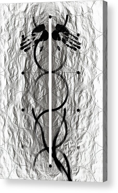 Lithograph Acrylic Print featuring the photograph Caduceus by David Kleinsasser