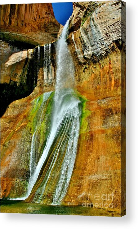 Waterfall Acrylic Print featuring the photograph Calf Creek Falls II by Ellen Heaverlo