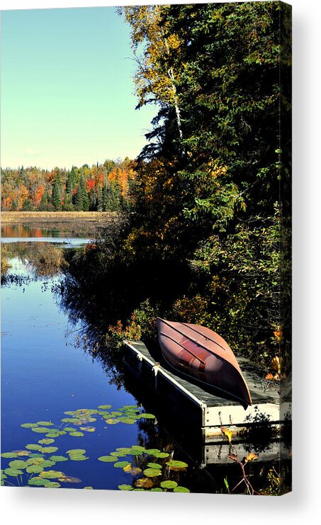 Water Acrylic Print featuring the photograph Canoe by Douglas Pike