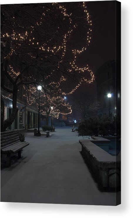 Snow Acrylic Print featuring the photograph City Tranquility by Glenn Gordon