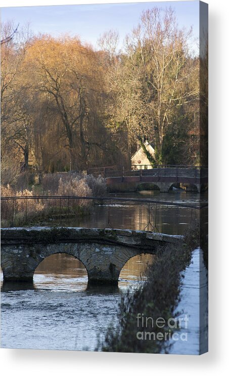 Bibery Acrylic Print featuring the photograph Cotswold river scene by Andrew Michael