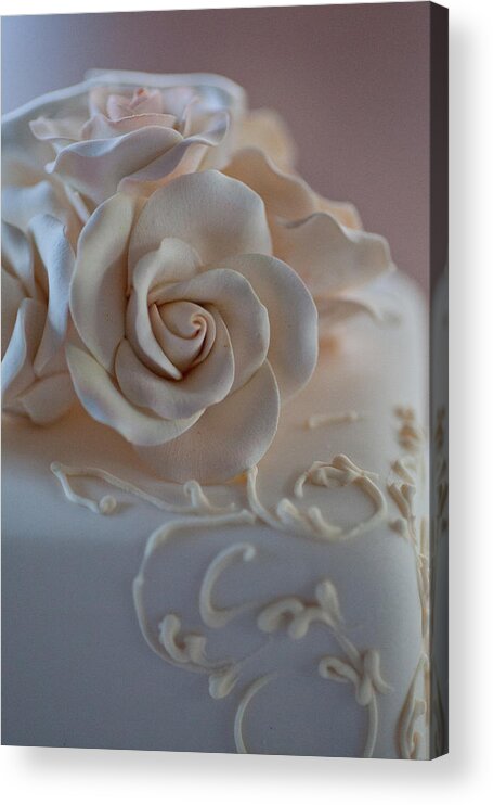 Icing Acrylic Print featuring the photograph Decorative Cake by Carole Hinding