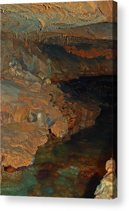 Caves Acrylic Print featuring the photograph Deep Within the Earth by DigiArt Diaries by Vicky B Fuller
