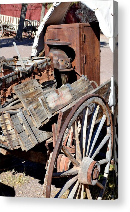 Old Wagon Train Acrylic Print featuring the photograph Dust Bowl by Diane montana Jansson