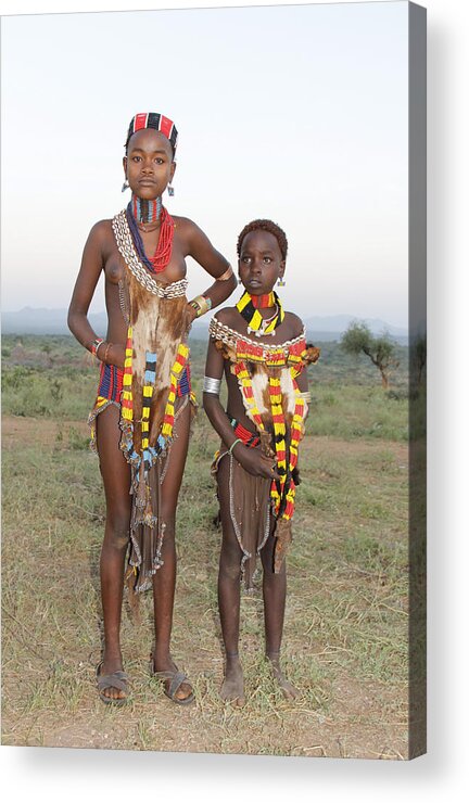 Ethiopia Acrylic Print featuring the painting Ethiopia-South Sisters by Robert SORENSEN