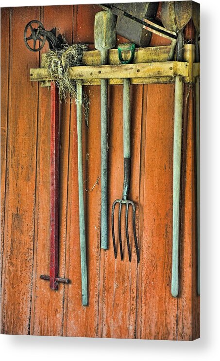 Still Life Acrylic Print featuring the photograph Garden Tools by Jan Amiss Photography