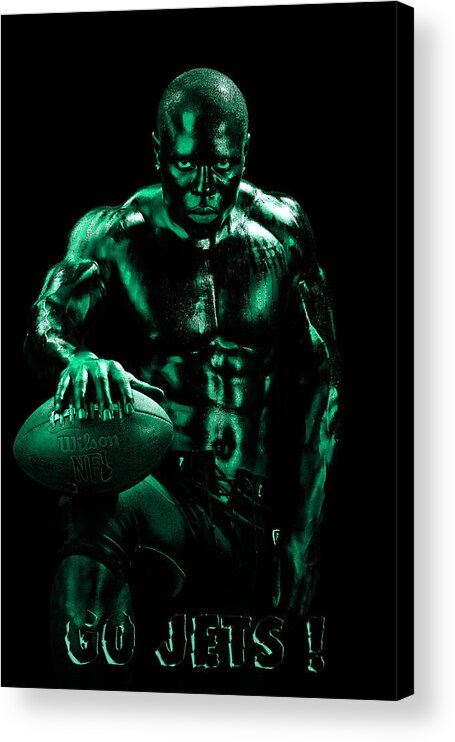 Football Acrylic Print featuring the photograph Go Jets by Val Black Russian Tourchin