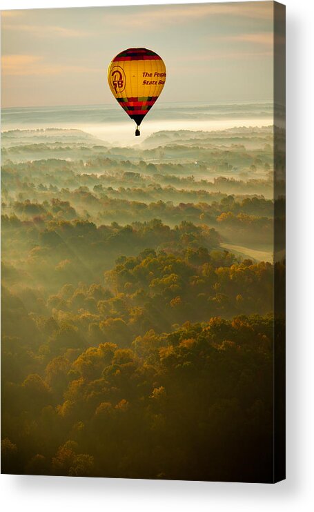 Bloomington Acrylic Print featuring the photograph Hot Air Balloon Sunrise by Anthony Doudt