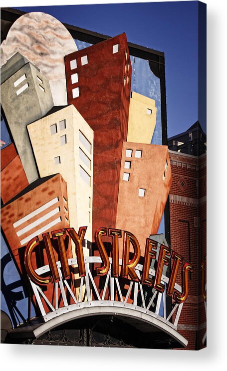 Sign Acrylic Print featuring the photograph Hot City Streets by Joan Carroll