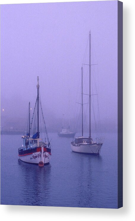 Boats Acrylic Print featuring the photograph In The Mist by Robert Caddy