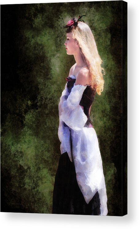 Lady Acrylic Print featuring the digital art Lady of the Woods by Frances Miller