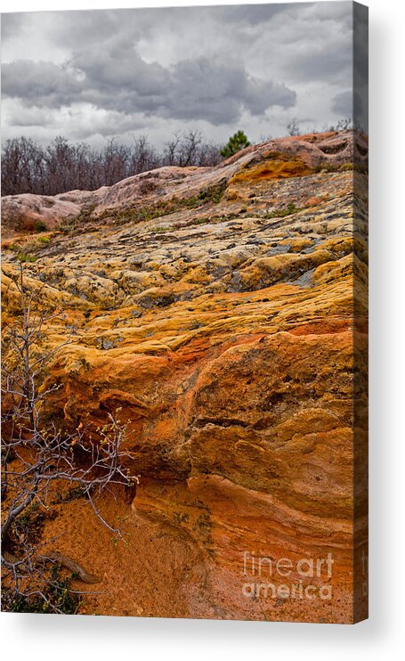 Cliff Acrylic Print featuring the photograph Layers by Barbara Schultheis