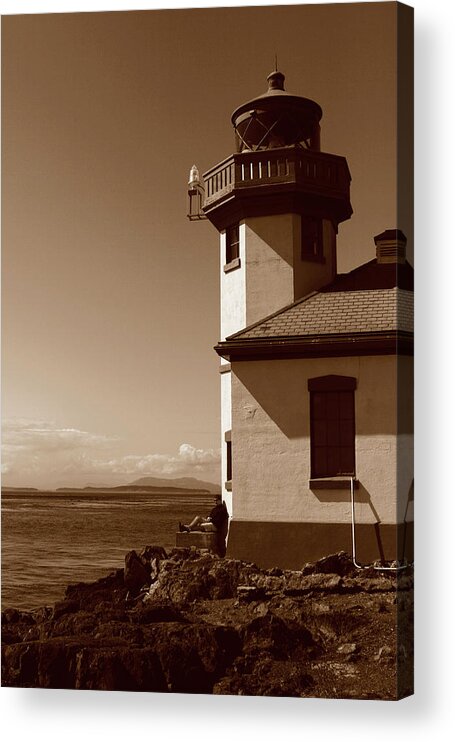 Lighthouse Acrylic Print featuring the photograph Lighthouse San Juan by Lorraine Devon Wilke