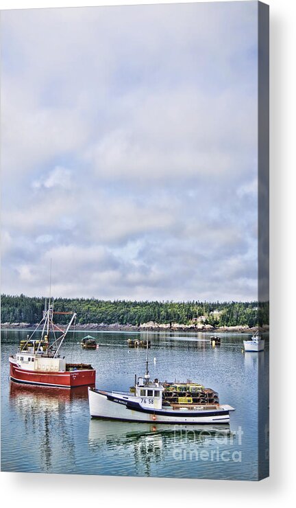 New Brunswick Acrylic Print featuring the photograph Lobster Boats by Traci Cottingham