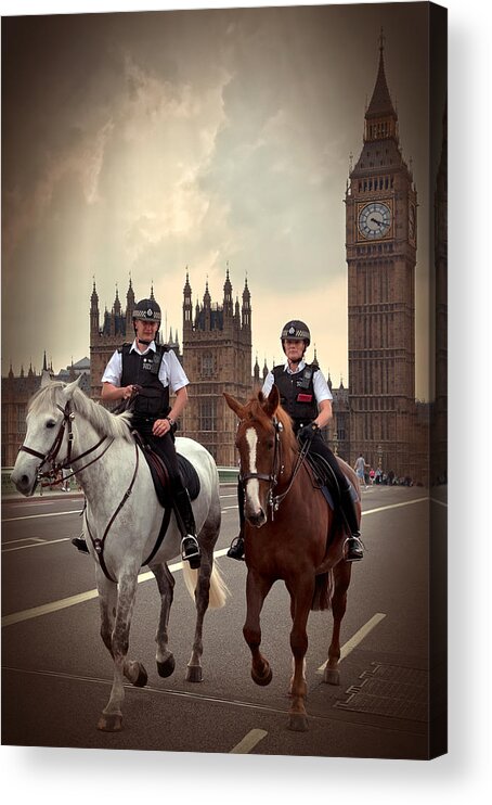 Active Acrylic Print featuring the photograph London Police by Svetlana Sewell