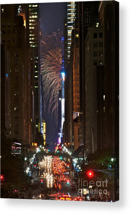 Macy's Acrylic Print featuring the photograph Macy's Fireworks 2011 by Tom Callan