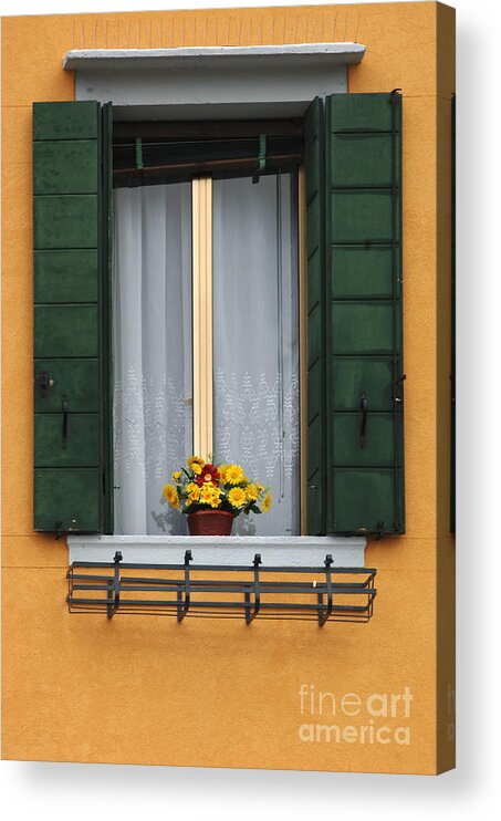 Window Acrylic Print featuring the photograph Mellow Yellow by Bob Christopher