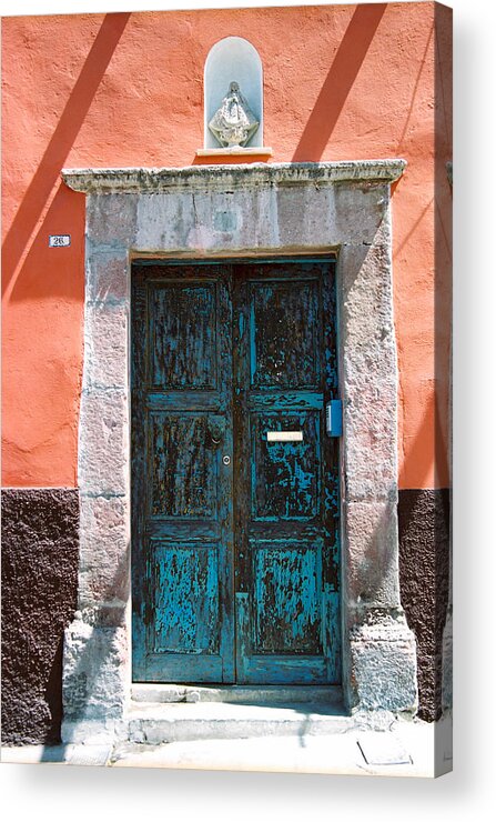 Mexico Door Acrylic Print featuring the photograph Mexico door by Claude Taylor
