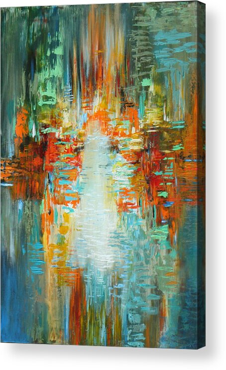 Abstract Painting Acrylic Print featuring the painting Mirage by Lauren Marems