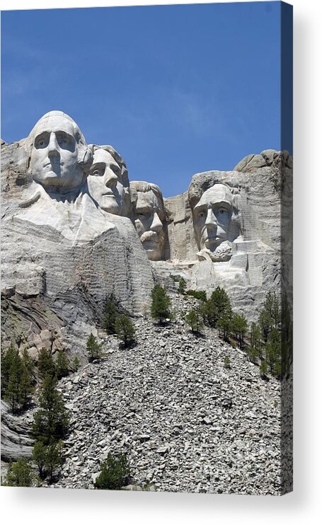 Mount Rushmore Acrylic Print featuring the photograph Mount Rushmore Vertical by Living Color Photography Lorraine Lynch