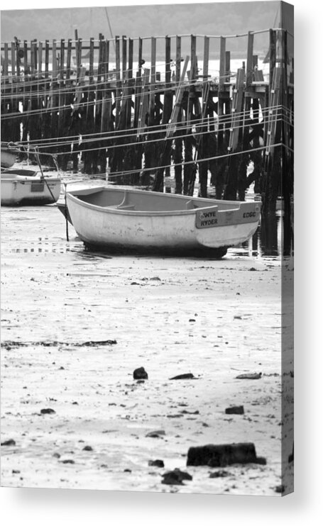 Boat Acrylic Print featuring the photograph Mudflats at Sandbanks by Ian Middleton
