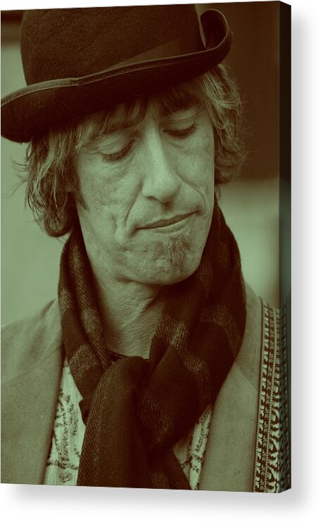 Busker Acrylic Print featuring the photograph Music Man by Naomi Clarke