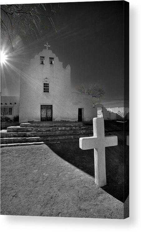 Architecture Acrylic Print featuring the photograph New Mexico Church by Peter Tellone