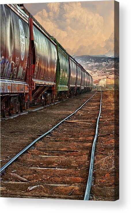 Train Acrylic Print featuring the photograph Next Tracks by James BO Insogna