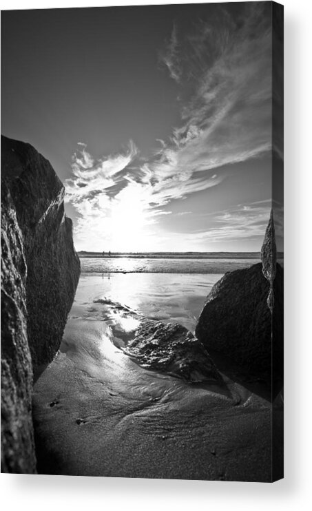 Ocean Beach Acrylic Print featuring the photograph Ocean Beach Sunset by Mickey Clausen