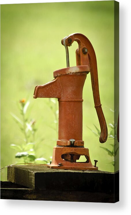 Pump Acrylic Print featuring the photograph Old Fashioned Water Pump by Carolyn Marshall
