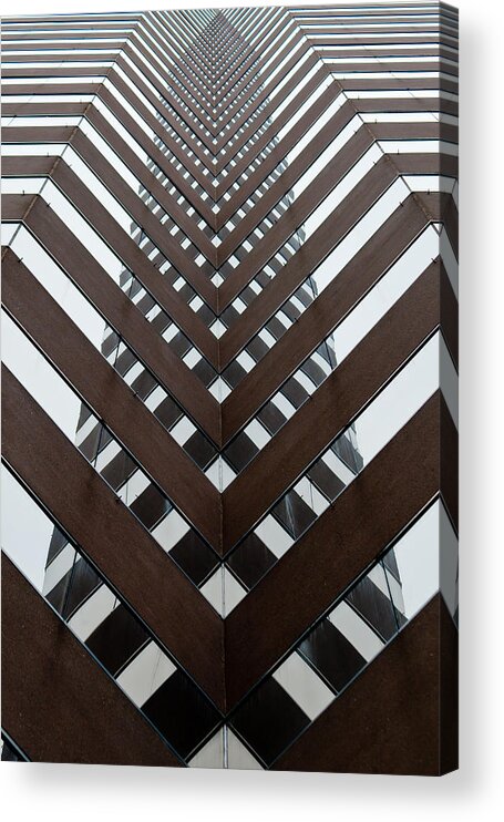 Cincinnati Ohio Optical Illusion High Rise Acrylic Print featuring the photograph Optical Illusion by Keith Allen