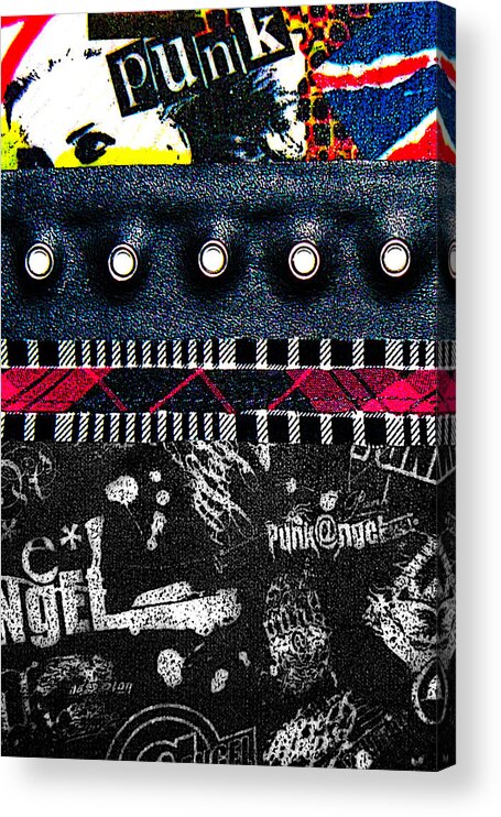 Punk Acrylic Print featuring the digital art Punk Rock 5 of 6 by Roseanne Jones