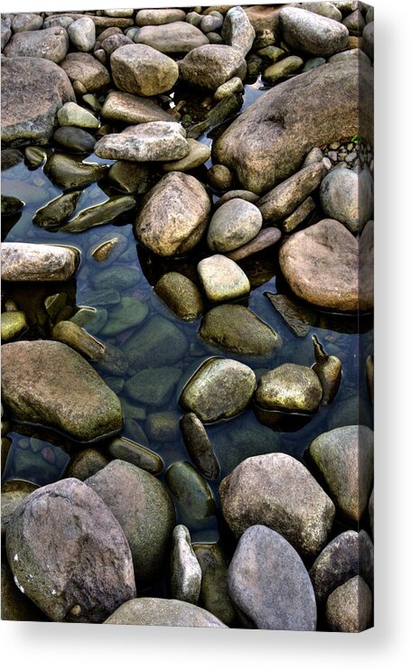 River Acrylic Print featuring the photograph River Rocks by Nick Shirghio