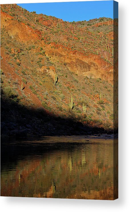 Mountains Acrylic Print featuring the photograph Salt River Sunset by Atom Crawford