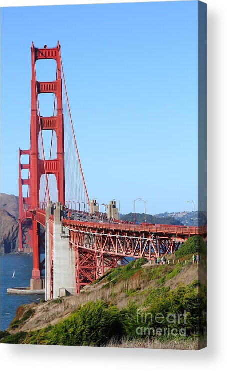 San Francisco Acrylic Print featuring the photograph San Francisco Golden Gate Bridge . 7D8157 by Wingsdomain Art and Photography