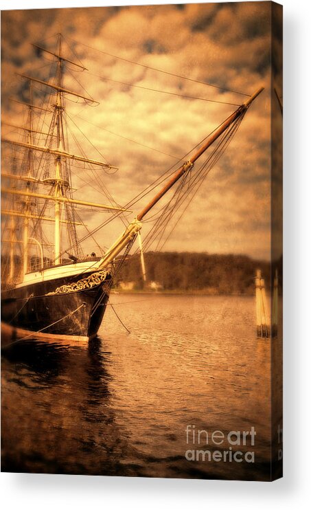 Ship Acrylic Print featuring the photograph Ship in Harbor by Jill Battaglia