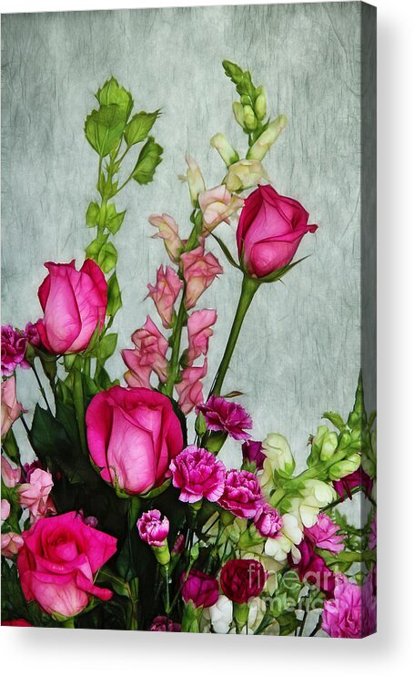 Roses Acrylic Print featuring the photograph Spray of Flowers by Judi Bagwell