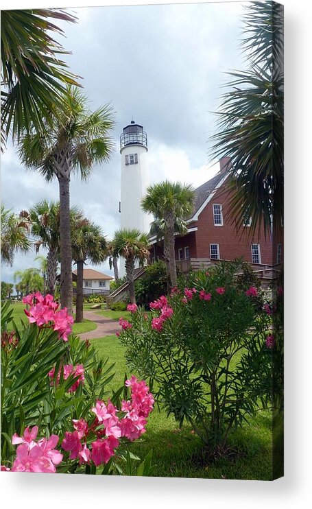 St. George Island Acrylic Print featuring the photograph St. George Island Lighthouse by Carla Parris
