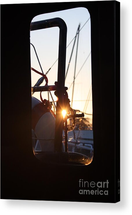 Harbour Acrylic Print featuring the photograph Sunset in Holland by Rogerio Mariani