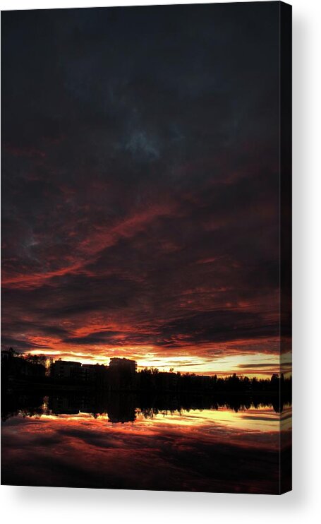Sunset Acrylic Print featuring the photograph Sunset Rovaniemi by Jussi Vitikka