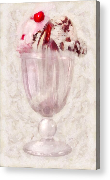 Ice Cream Acrylic Print featuring the photograph Sweet - Ice Cream - Ice cream sundae by Mike Savad