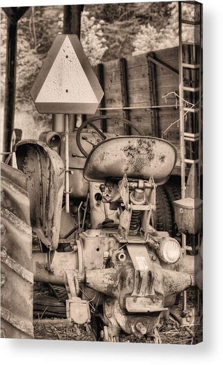 The Slow Mover Acrylic Print featuring the photograph The Slow Mover BW by JC Findley