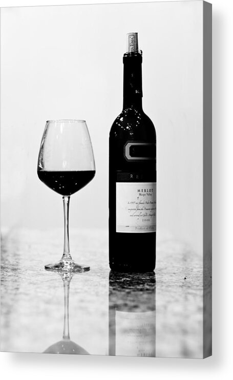 Wine Acrylic Print featuring the photograph Time to Reflect by April Reppucci