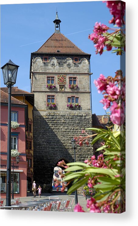 Rottweil Acrylic Print featuring the photograph Tower in old town Rottweil Germany by Matthias Hauser