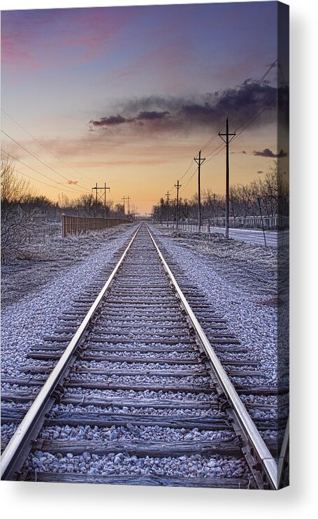 Train Acrylic Print featuring the photograph Train Tracks and Color by James BO Insogna