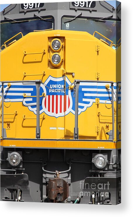 Transportation Acrylic Print featuring the photograph Union Pacific Locomotive Train - 5D18645 by Wingsdomain Art and Photography